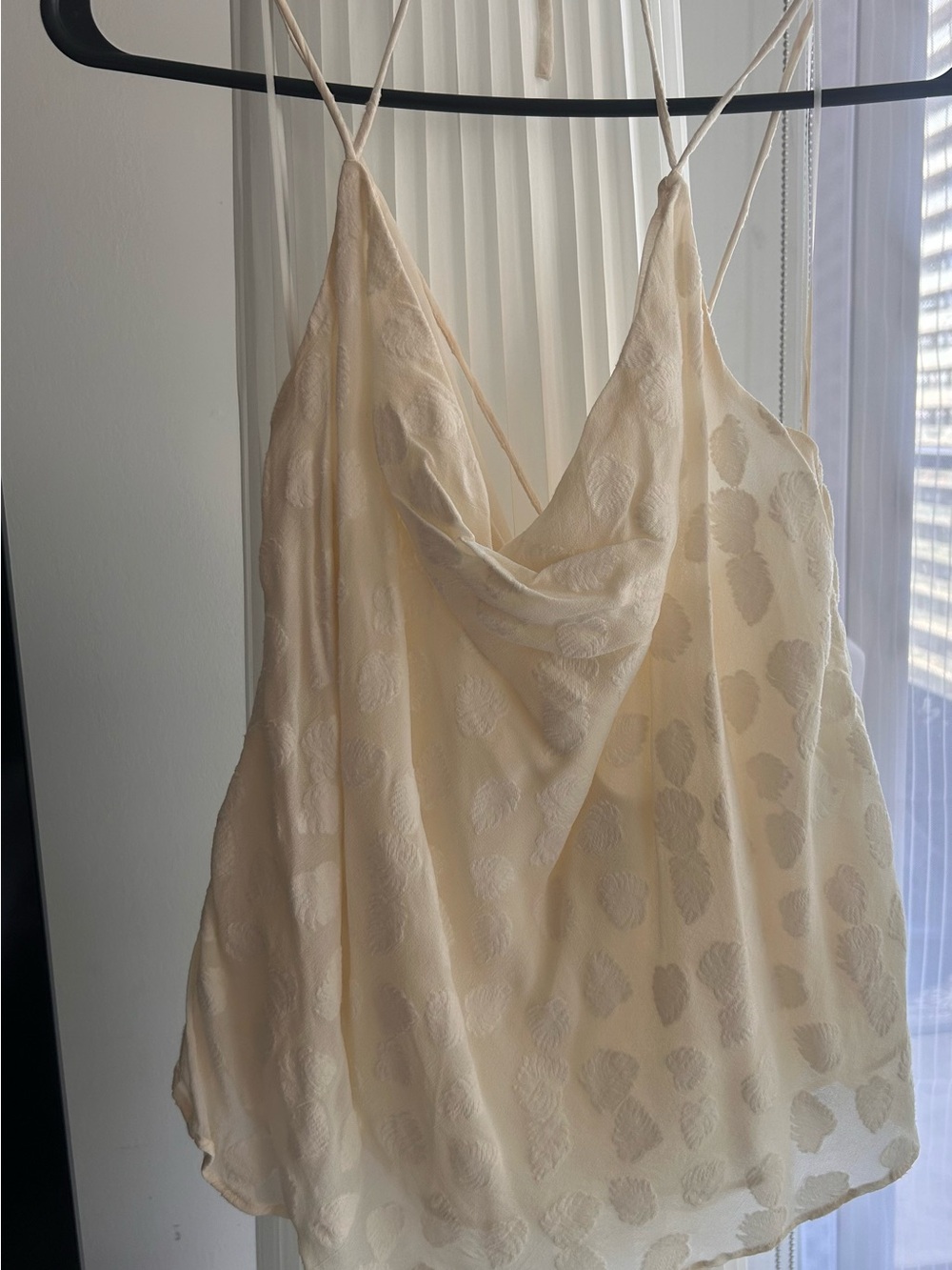 H&M Cream Cowl Neck Spaghetti Strap Camisole